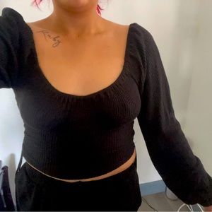 Black crop top